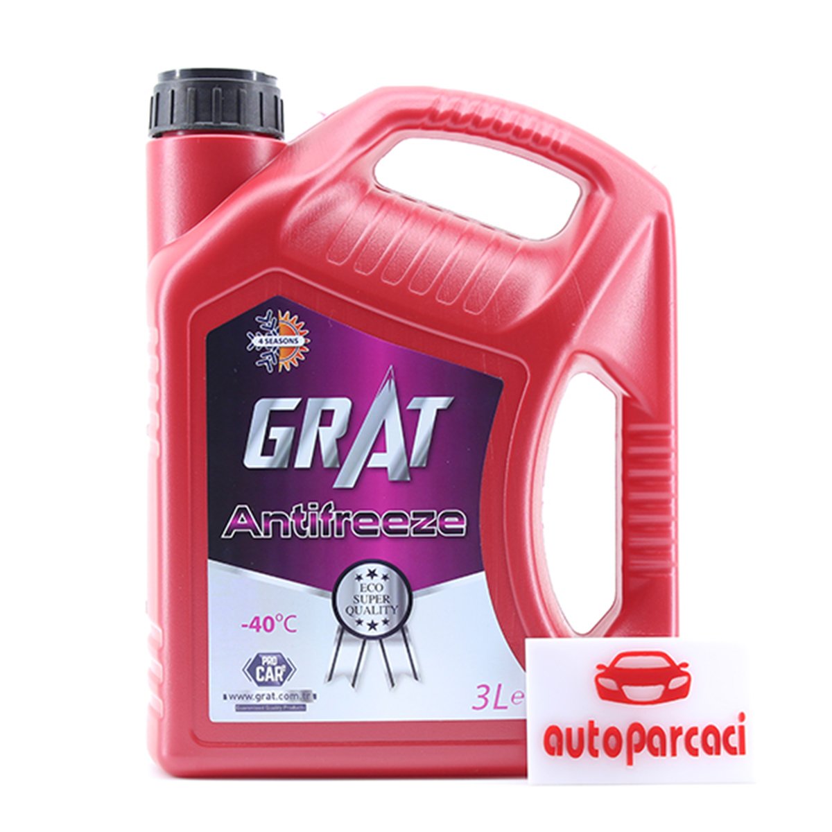 Antifiriz Kırmızı 3 Litre -40 Derece Grat Marka