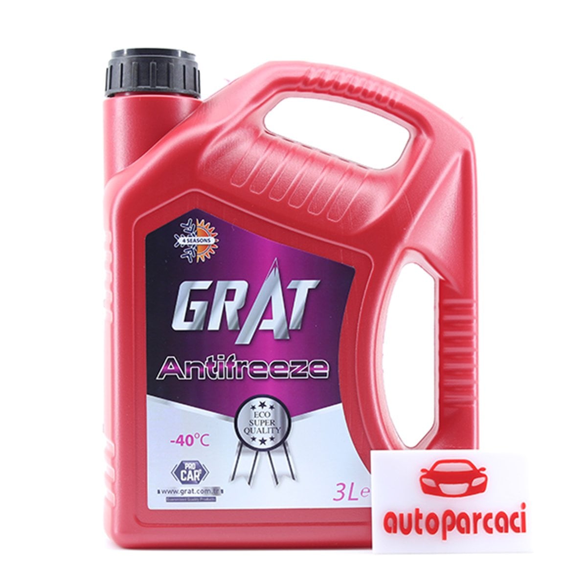 Antifiriz Kırmızı 3 Litre -40 Derece Grat Marka